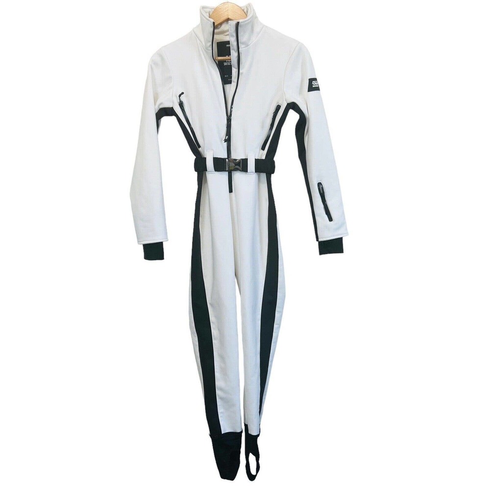 ASOS 4505 Ski Suit in Mono Color Block White/Black Size 0